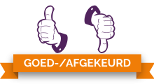 Goed- / afgekeurd sticker